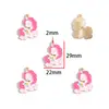Colgante de aleación de poni unicornio con goteo de aceite de venta caliente transfronterizo Colgante para collar hecho a mano DIY Llavero Accesorios de joyería