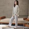 Pijama Antibacterial 7A para Mujer Antiácaros Primavera y Otoño Algodón Puro Manga Larga Pantalones 2024 Traje Nuevo Ropa para el Hogar Primavera y Otoño