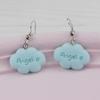 Pendientes de nube de macarrón de AliExpress transfronterizos con letras de resina multicolor, gancho para la oreja, accesorio de uso diario.