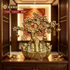 Directo de fábrica: Adorno de árbol de dinero de aleación para atraer riqueza, adecuado como decoración del hogar para la sala de estar o como regalo para inauguraciones de tiendas y inauguraciones de casas.