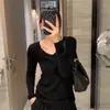 Suéter Feminino Novo Outono 2025 com Decote V, Blusa de Tricô Macia e Estilosa, Top Fashion de Caimento Justo