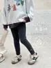 Bu Mi Er Outono Nova Chegada Roupa Externa Algodão Puro Leggings para Meninas Estilo Coreano Quente Emagrecedor Tricô Calças para Bebês e Crianças