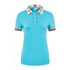 Polo de Manga Corta de Algodón de Fibra Larga 190g con Solapa y Amoníaco Líquido, Largo Medio, Ropa de Trabajo, Salón de Belleza, Médico, Arte, Hecho a Medida