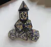 Conjunto de Dados de Páscoa de 7 Peças, Design de Coelho, Conjunto com Padrão Patenteado Multilado, Dados para Jogo de Tabuleiro Dungeons & Dragons para Uso Transfronteiriço