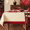 2026 Mantel Rojo Nuevo Impermeable y a Prueba de Aceite Mantel que No se Lava Decoración de Año Nuevo Atmósfera Festival de Primavera Mantel para Mesa de Café