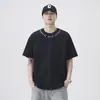 Camiseta casual de algodón pesado de 250 g con tacto fresco para hombre, nuevo modelo de verano 2025, camiseta de manga corta holgada y cómoda
