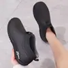 Botas de lluvia de estilo pastoral para mujer, cómodas y modernas, antideslizantes, de caña alta, minimalistas, zapatos de agua, para exteriores, de boca poco profunda, suela gruesa, de caña baja