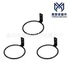 Anillo de Hierro Forjado Cesta de Flores Montada en Pared Exterior Interior Estante de Almacenamiento para Plantas en Maceta Gancho Montado en Pared con Correa Plegable