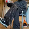Pantalones de Senderismo Impermeables Estilo Americano Funcionales para Hombre, Ropa de Trabajo para Exteriores de Otoño e Invierno, Montañismo Casual Sueltos Rectos de Pierna Ancha