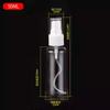 Botella de Spray de 100ML Botella Pequeña Niebla Fina Botella de Spray Desinfectante Tónico Perfume Embotellado Botella de Plástico Transparente Multiespecificación