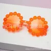 Gafas de Sol Frescas para Niños Estilo Nuevo Margarita Pequeña, Gafas de Pétalos con Montura Redonda, Lindas Gafas Anti-UV para Fotos de Bebé