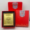2026 Adorno de Marco de Fotos de Escritorio Oro Puro 999 Regalo del Día de la Madre DIY Hecho a Mano Promocional Pequeños Regalos al por Mayor