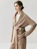 Cárdigan de cachemir tejido estilo bata, abierto al frente, para mujer, corte holgado y estilizado, adecuado para otoño e invierno, talla única