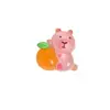 Capivara Abraçando Frutas Rosa Acessórios de Resina Joias DIY Cola Creme Capa de Celular Grampo de Cabelo Materiais Artesanais