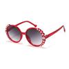 Gafas de Sol para Niños con Marco Redondo de Moda 2025 con Perlas Sombra para Exteriores Anti-Uv Hy23007