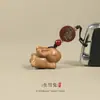 Madera de Durazno Doce Signos del Zodiaco Oveja, Caballo, Cerdo, Mono Llavero Colgante para Coche para Hombres y Mujeres, Amuleto de Llave del Año Zodiacal, Cadena para Teléfono