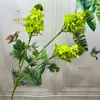 Flores Artificiais 3 Cabeças Colza Flores Falsas Flores de Seda Corredor de Casamento Decoração de Casamento Enfeites de Casa Adereços para Fotografia
