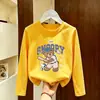 Camiseta base de algodón para niños, ropa infantil para primavera y otoño, nuevo modelo 2026, top de primavera y otoño para niños, camiseta de manga larga para niños
