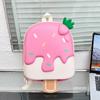 Mochila escolar de casca de ovo de sorvete de desenho animado para jardim de infância, turmas média e pequena, mochila infantil de casca dura, bolsa infantil para meninos e meninas da pré-escola
