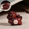 Escultura de Sândalo Tenha Dinheiro para Gastar Acessórios Peças DIY Artesanal Zodíaco Cavalo Marcenaria Pequenos Itens Artesanato Decoração Flor