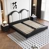Cama de Lujo Ligero Estilo Francés Moderna Simple para Dormitorio Principal Famosa en Internet Cama de Arte en Cuero Cama Doble de 1.8m Atmósfera de Gama Alta Cama de Princesa de Cuero