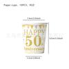 Decoraciones para Fiesta Temática de 50 Cumpleaños Platos de Papel Desechables Vasos de Papel Servilletas Mantel Suministros de Vajilla Celebración de Aniversario