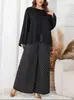 Fábrica de Origem Exportação Transfronteiriça Moda Feminina Plus Size Casual Conjunto de Duas Peças Coleção de Liquidação