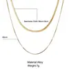 Corrente de Osso de Cobra Empilhada de Liga de Camada Dupla Transfronteiriça Design Feminino Estilo Cool Corrente para Clavícula Colar de Celebridade da Internet com Temperamento
