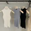 Y.JIA Yijia Estilo Coreano de Principios de Otoño Básico Simple Canalé Versátil Ajustado Chaleco sin Mangas para Mujer 391