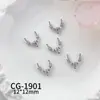 Accesorios Premium de Zirconia para Uñas, Lujo Ligero Estilo Francés, Brillantes Decoraciones de Diamantes para Uñas Portátiles en Forma de Arco Creciente con Diamantes Completos en el Lateral