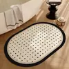 Alfombrilla de baño, con forma irregular, absorbente de agua, antideslizante, de tierra de diatomeas, para entrada de baño, inodoro y ducha, felpudo para el hogar