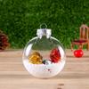 Nueva bola de plástico transparente de burbujas para regalo de Navidad, decoración del hogar, colgante para árbol de Navidad, decoraciones personalizadas al por mayor