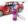 Guangzhou em estoque peças criativas de modificação de carro NOS garrafa de aceleração de nitrogênio simulação metal liga de alumínio chaveiro
