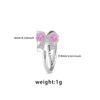 Gaibei Europeu e Americano Cross-border Pink Cherry Blossom Series Nariz Unha Orelha Unha Peito Anel Punção Jóias Anel Umbilical piercing