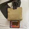 Bolsa de Palha Trançada Casual de Grande Capacidade para Mulheres Verão 2025 Nova Tendência Elegante Bolsa de Ombro Bolsa Tote de Palha Trançada para o Trabalho