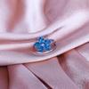 Anillo Abierto de Margarita Fresca Pequeña Estilo Ins Dulce Celebridad de Internet Versátil Personalizado Industria Pesada Diamante de Alto Carbono Collar de Flor Amarilla Pequeña