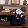 Vestido Infantil Cosplay Coelho Policial Menina Bebê Jk Estilo Escolar Verão Vestido Tutu de Menina Rosa Leopardo Criança Pequena