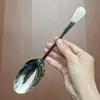 Cuchara de Manicura de Acero Inoxidable para Uso Doméstico, Cuerpo Desnudo de Aspecto Elevado, Mango Largo, Cuchara para Comer y Beber, Cuchara Multipropósito, Cuchara para Comida Principal