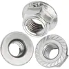 Acero Inoxidable 304 Tuerca de Brida Totalmente Metálica Hexagonal con Superficie de Brida Tuerca de Bloqueo Autocierre M4M5M6M8M10