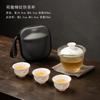Juego de Té de Viaje de Vidrio Resistente al Calor Taza Rápida Taza de Té Kung Fu para Exteriores Tetera Regalo Portátil para Exteriores