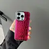 Funda de Teléfono Colorida con Patrón de Piel de Cocodrilo Galvanizada Adecuada para Apple 17 Promax Tendencia 16 Cobertura Total 15 Anticaídas 14/13