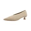 Nuevos Zapatos de Tacón Alto de Punto Cómodos para Primavera/Verano 2025, Punta Fina, Tacón Delgado, Tejido Transpirable, Zapatos para Viaje al Trabajo, Estilo Princesa
