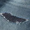 Roupas Vintage 2025 Outono Novo Retro Americano Tendência High Street Marca Feito à Mão Jeans Reta Desgastada para Homens