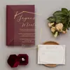 Envelope de Convite de Casamento em Acrílico Transparente Cartão de Resposta Convite de Casamento Convite de Casamento Moderno Simples Cartão de Cumprimentos para Negócios