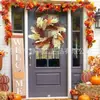 2026 Nueva Corona Transfronteriza de 50 cm para el Festival de la Cosecha de Otoño y Acción de Gracias Decoración del Hogar Colgante para Puerta Principal Decoración de Escaleras