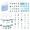 Promoção Quente da Amazon Pulseira de Cristal Azul Oceano Diy Conjunto Infantil Pulseira Vintage Joia Exquisita Caixa de Presente Presente