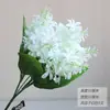 Buquê de simulação pequena margarida dança flor artificial decoração pequeno ramo flor de plástico calha de flor de casamento arranjo de flores flor de seda prímula