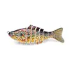 Cebo Artificial de Plástico 10CM 15G Plástico Biónico Señuelo Duro Simulación de Pez Multi-sección Pez Cebo Artificial Señuelo para Pesca de Agua Dulce Señuelo de Siete Secciones