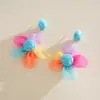Pendientes de Flor de Rafia y Gasa con Aguja de Plata Transfronterizos Europeos y Americanos, Pendientes de Moda Lindos Estilo Vacacional, Accesorios para Orejas con Diseño Personalizado