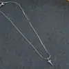 Collar Cadena Hueso de Serpiente Simple Colgante Estrella Cruzada Estilo Frío Nicho Cadena para Clavícula Pequeño Todo Combina Corea del Sur Ins